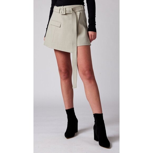 ANNA QUAN Nadia Flint Asymmetrical Belted Skirt Size 8 NEW NWT - Picture 1 of 7